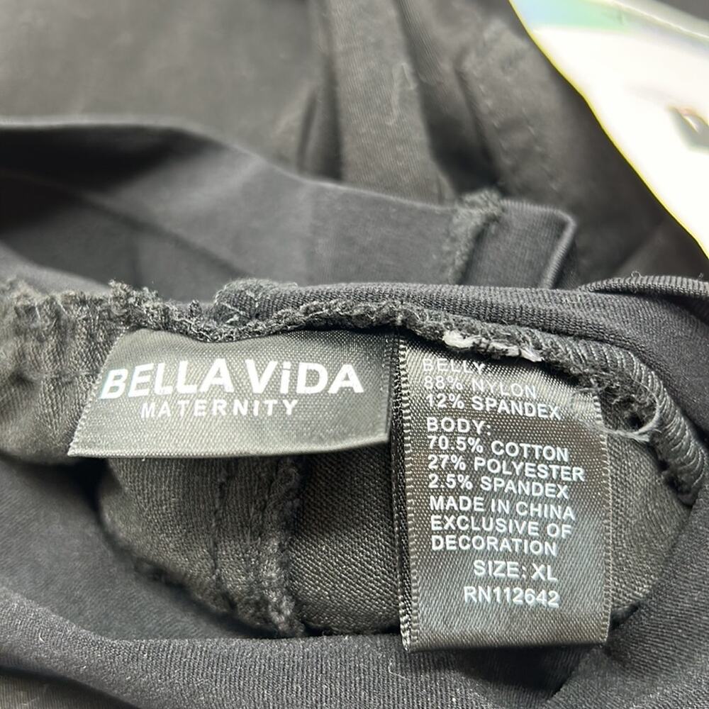 Bellavida Maternity Black NWT Cuffed or Uncuffed Panel Pants Size XL - Picture 10 of 13